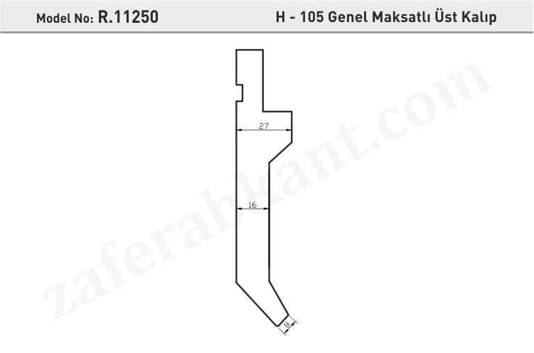 H-105 Genel Maksatlı Üst Kalıp