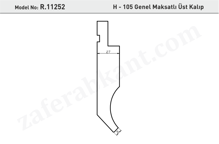H-105 Genel Maksatlı Üst Kalıp