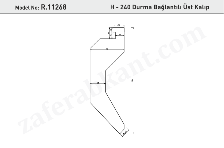 H-240 Durma Bağlantılı Üst Kalıp