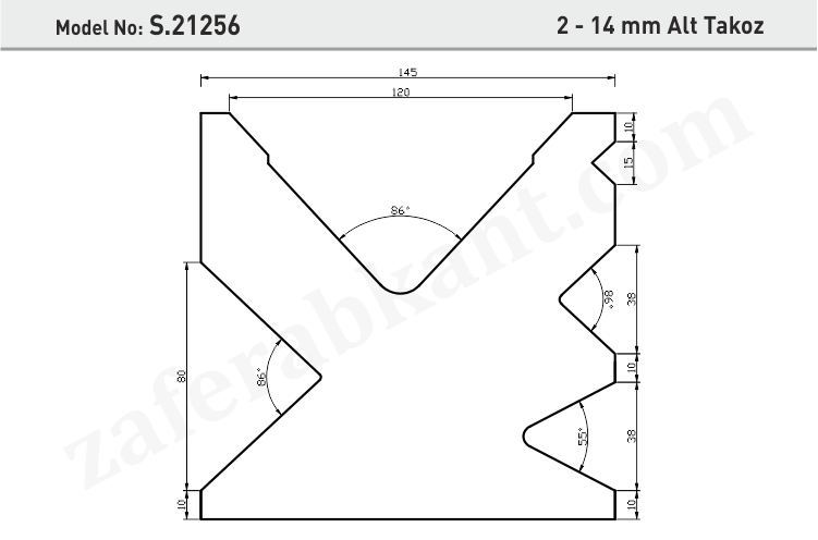 2 – 14 mm Alt Takoz